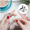 Image 9 : 3 Packs (8PCS Each) Crochet Tension Rings for Finger Yarn Crafts - New