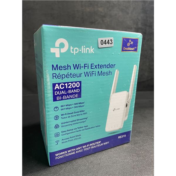 TP-Link AC1200 Mesh Wi-Fi Extender/WiFi Booster - Works with Any WiFi Router - New Sealed!