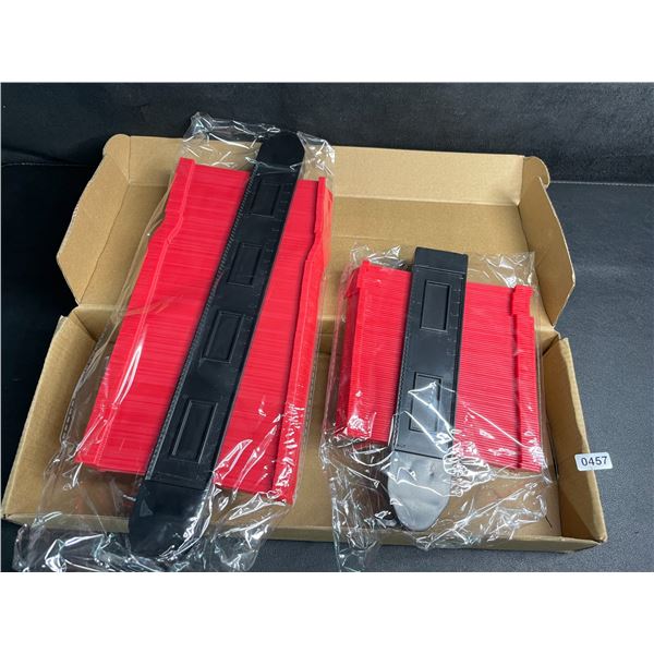 2-Pack Contour Gauge Tools/Carpenter Measuring Tools (10inch & 5inch Sizes Included) - New