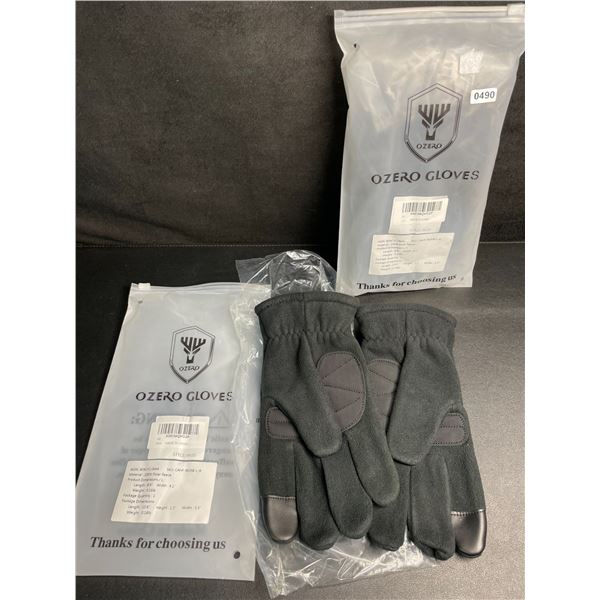2 Pairs of Ozero Polar Fleece Warm Gloves with Touch Control - Size L (Adult) - New