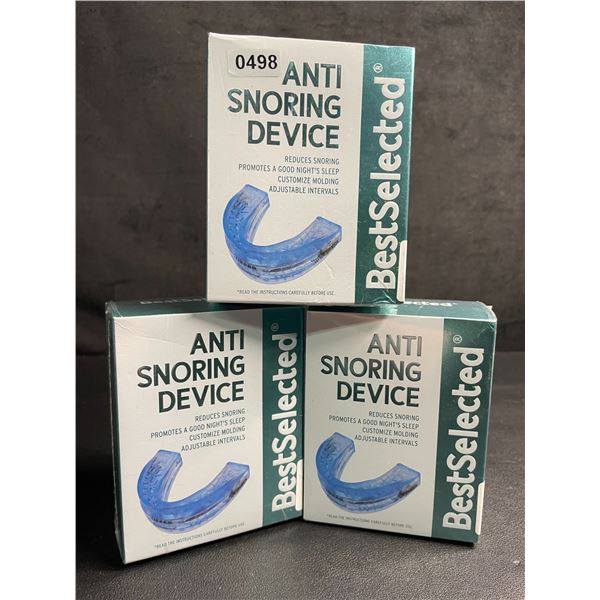 Lot of 3 Anti-Snoring Devices - Reduces Snoring/Promotes A Good Night's Sleep; Adjustable - New