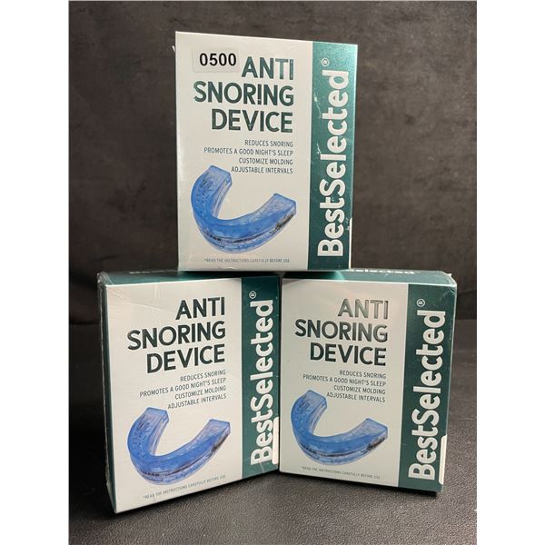 Lot of 3 Anti-Snoring Devices - Reduces Snoring/Promotes A Good Night's Sleep; Adjustable - New