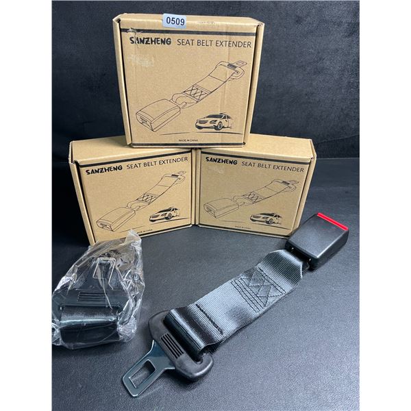 Lot of 6 Seat Belt Extenders (3 x 2 Per Box) Easy to Use/Extends Length of Existing Seatbelts - New