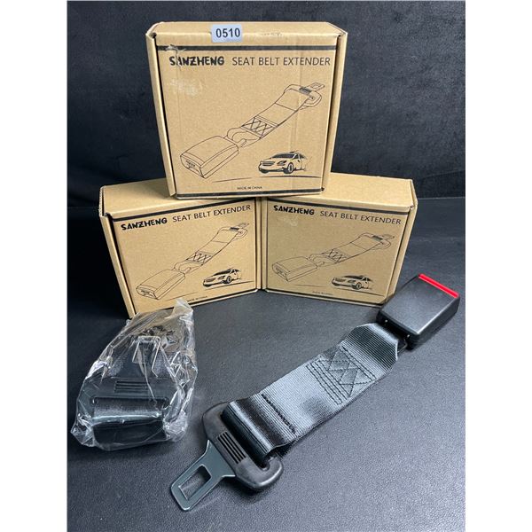 Lot of 6 Seat Belt Extenders (3 x 2 Per Box) Easy to Use/Extends Length of Existing Seatbelts - New