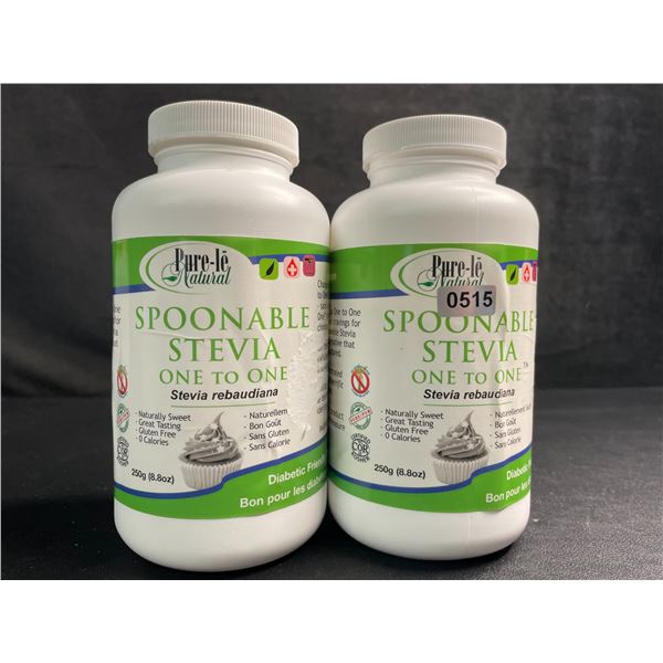 2 Bottles of Pure-Le Natural Spoonable Stevia (250g) Naturally Sweet/Great Tasting - New