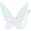 Image 1 : Lot of 6 Fairy/Butterfly Wings with Wand Dress-Up Sets for Girls - New
