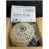 Image 3 : 11-Inch Rattan Pendant Light Fixture/Woven Hanging Boho Light - New in Box