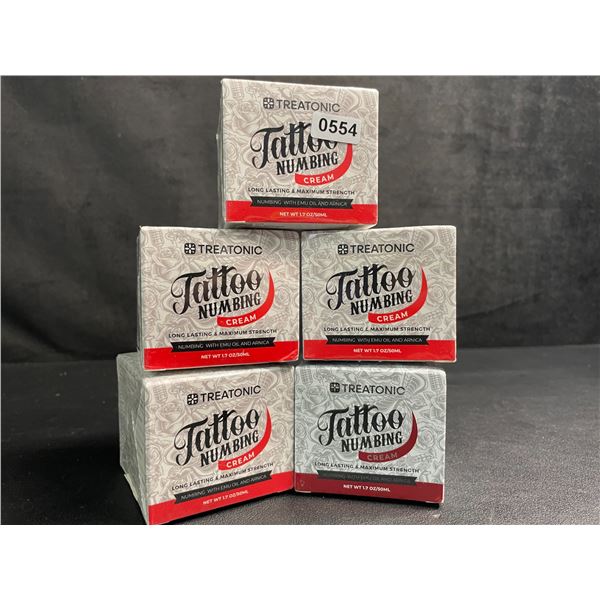 5 Boxes of Treatonic Tattoo Numbing Creams (50ml) Long-Lasting & Max Strength - New