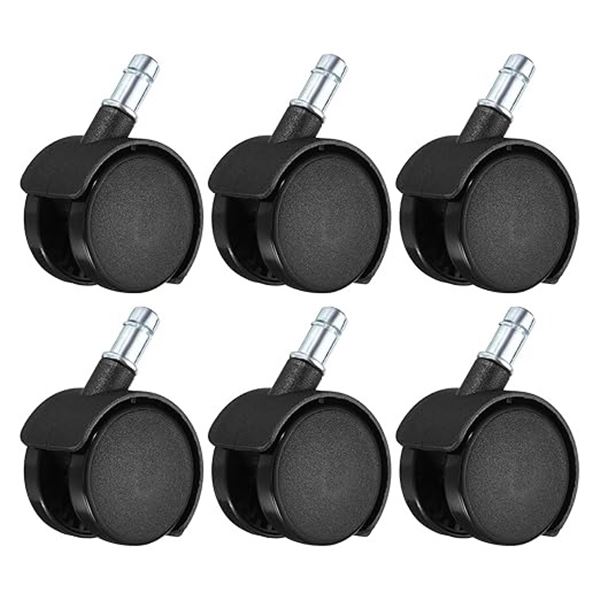 6-Pack of 2-Inch Swivel Casters/Trolley Wheels - Very Versatile/Multi-Purpose Wheels - New