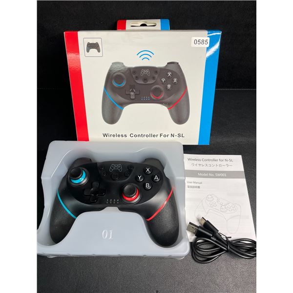 Wireless Controller for Nintendo Switch - Ergonomic Design; USB-C Rechargeable (Black) - New