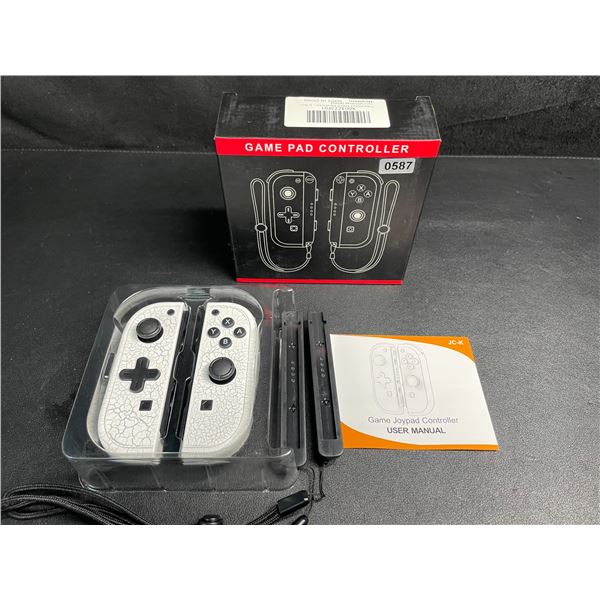 1 Pair of L + R JoyCon Controllers for Switch; Marble White Design - New