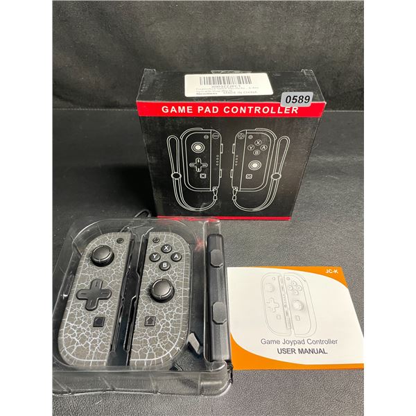 1 Pair of L + R JoyCon Controllers for Switch; Marble Black Design - New