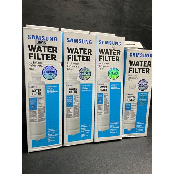 4 Assorted Genuine Samsung Water Filters - Ice & Water Refrigerator Filters - New