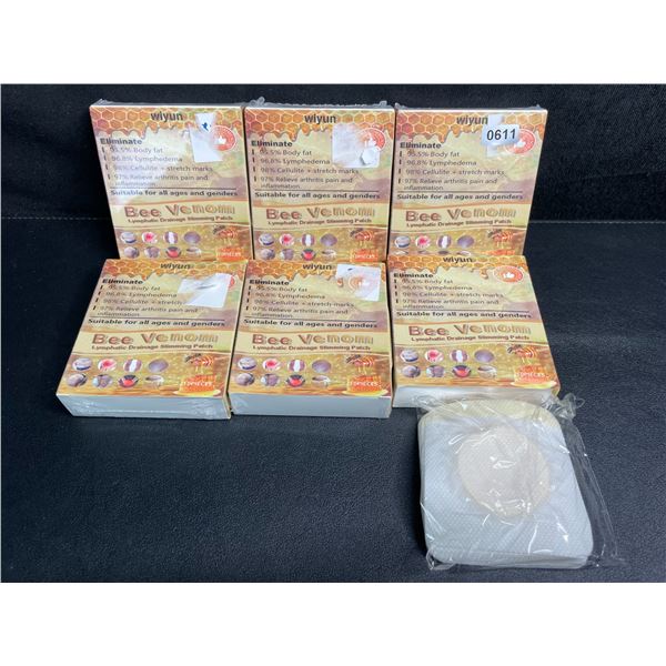 6 Boxes of Bee Venom Patches (10pcs Each) For Lymphatic Drainage/Slimming Effect - New