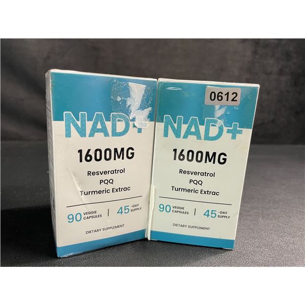 2 Boxes of NAD+ 1600MG Supplement Capsules (90 Capsules Each) - New Sealed