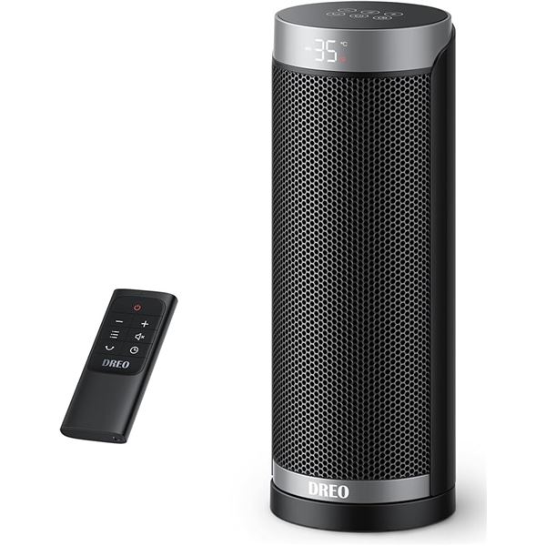 DREO 16inch Oscillating Space Heater for Indoors; 1500W PTC Ceramic Fast Heating w/ Remote - NEW