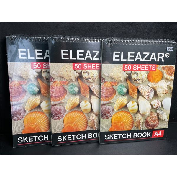 Lot of 3 Eleazar 50-Sheet A4 Sketchbooks - Brand New