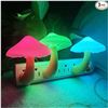 Image 1 : 3-Pack LED Color-Changing Mushroom Plug-In Night Lights w/ Dusk to Dawn Sensor; 7-Colors - New