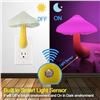 Image 9 : 3-Pack LED Color-Changing Mushroom Plug-In Night Lights w/ Dusk to Dawn Sensor; 7-Colors - New