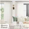 Image 6 : Extra Wide Linen Curtain (96" Wide x 72" Long) Natural Pinch Pleated Curtain for Living Room - New