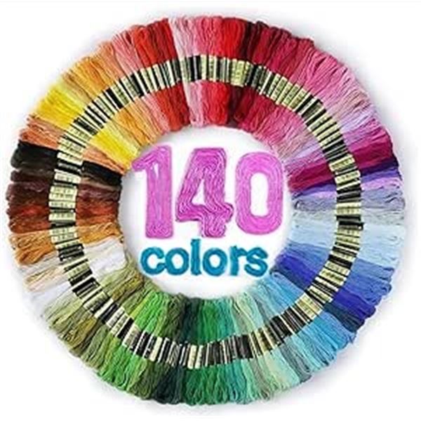 140-Colours/Pack of Embroidery Floss/Thread - For Cross Stitch/Needle Crafts - New