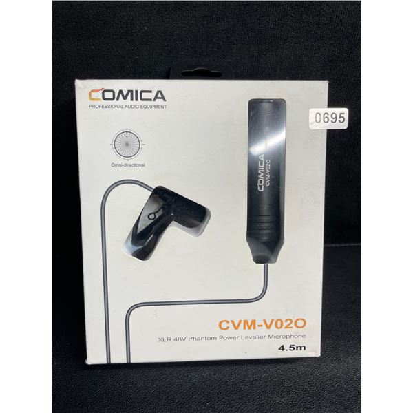 Comica CVM-V02O XLR 48V Phantom Power Lavalier Microphone 4.5m; Omni-Directional - New