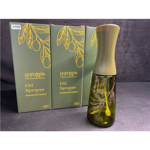 Lot of 3 Glass Oil Sprayers/Olive Oil Mister Sprayers (6oz) for Cooking - Brand New