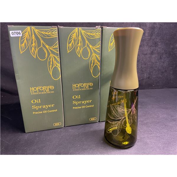 Lot of 3 Glass Oil Sprayers/Olive Oil Mister Sprayers (6oz) for Cooking - Brand New