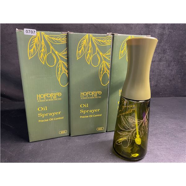 Lot of 3 Glass Oil Sprayers/Olive Oil Mister Sprayers (6oz) for Cooking - Brand New