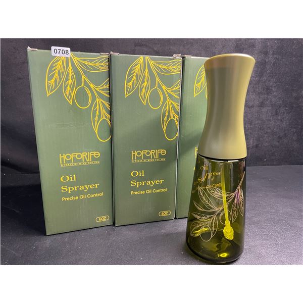 Lot of 3 Glass Oil Sprayers/Olive Oil Mister Sprayers (6oz) for Cooking - Brand New