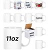 Image 1 : 12PC Sublimation Mugs/11oz Blank Coffee Mugs for DIY Customization/Crafts (White) With Boxes - New!