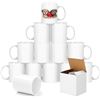 Image 2 : 12PC Sublimation Mugs/11oz Blank Coffee Mugs for DIY Customization/Crafts (White) With Boxes - New!