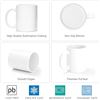 Image 8 : 12PC Sublimation Mugs/11oz Blank Coffee Mugs for DIY Customization/Crafts (White) With Boxes - New!
