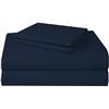 Image 1 : 4PC 100% Egyptian Cotton King Size Sheet Set (Navy Blue) 800 Thread Count; 15" Deep Pocket - NEW