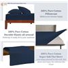 Image 6 : 4PC 100% Egyptian Cotton King Size Sheet Set (Navy Blue) 800 Thread Count; 15" Deep Pocket - NEW
