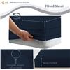 Image 7 : 4PC 100% Egyptian Cotton King Size Sheet Set (Navy Blue) 800 Thread Count; 15" Deep Pocket - NEW