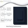 Image 9 : 4PC 100% Egyptian Cotton King Size Sheet Set (Navy Blue) 800 Thread Count; 15" Deep Pocket - NEW