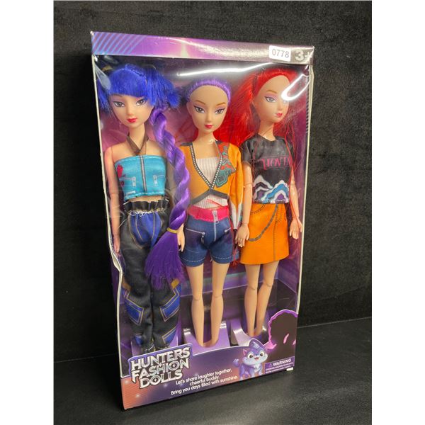 K-Pop Demon Hunters 3PC Fashion Dolls Toy Set - Brand New