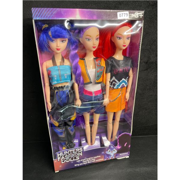 K-Pop Demon Hunters 3PC Fashion Dolls Toy Set - Brand New