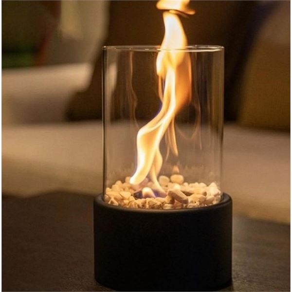 Portable Indoor/Outdoor Glass Tabletop Fireplace; Ventless Elegant/Beautiful Design - Brand New