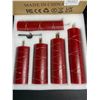 Image 5 : 5-Pack of LED Flameless Candles with Fairy String Light Design/Dancing Flame; Remote Control (Red)