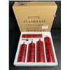 Image 4 : 5-Pack of LED Flameless Candles with Fairy String Light Design/Dancing Flame; Remote Control (Red)