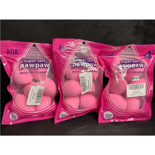 3 Packs (18PCS Total) Super-Soft Wonder Blender Beauty/Makeup Applicator Sponges (Pink) - New!