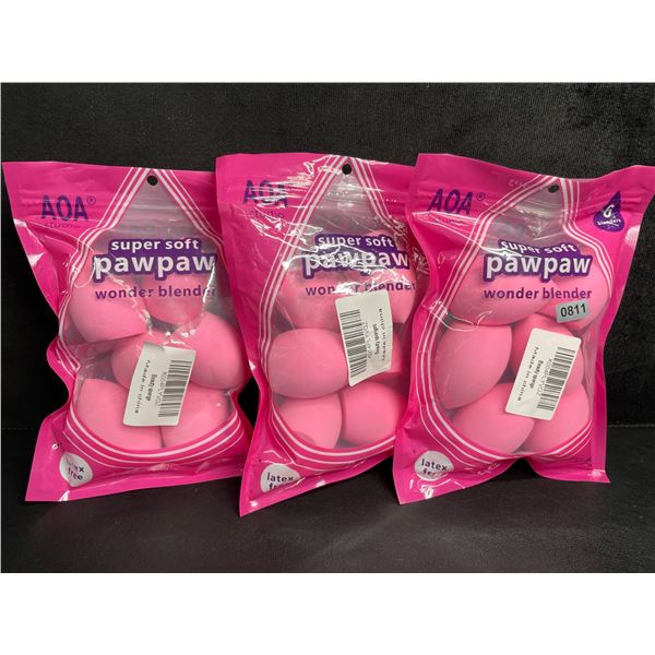 3 Packs (18PCS Total) Super-Soft Wonder Blender Beauty/Makeup Applicator Sponges (Pink) - New!