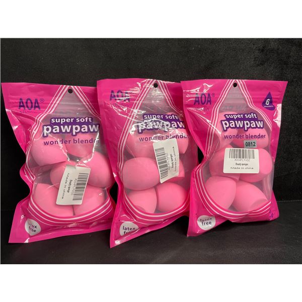 3 Packs (18PCS Total) Super-Soft Wonder Blender Beauty/Makeup Applicator Sponges (Pink) - New!
