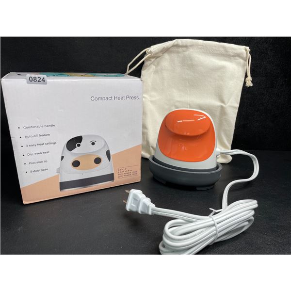Mini Heat Press Machine for HTV/Cricut Projects; Small Iron-On Press for Heat Transfer Crafts - New!
