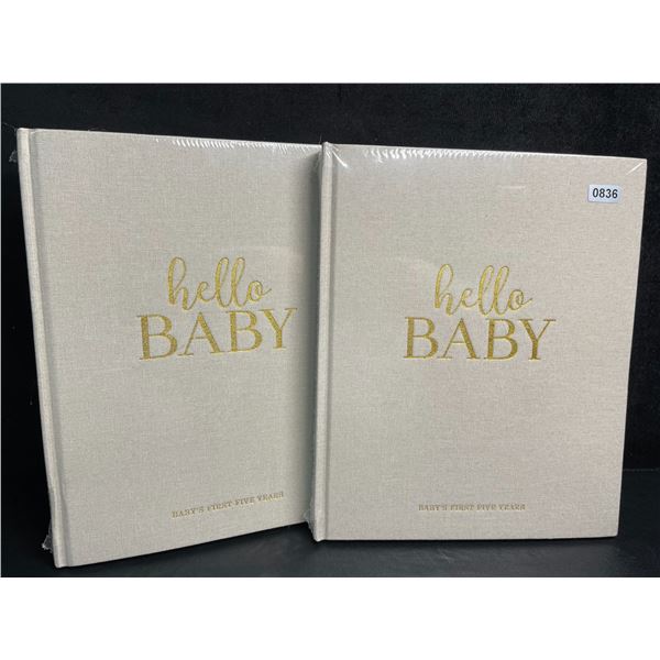 Lot of 2 Lanpn Hello Baby Memory Books - First 5 Years Hardcover Memory Books/Keepsake Books - New