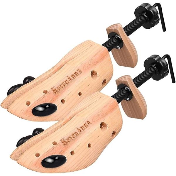2-Pack of Professional 2-Way Wooden Shoe Stretchers - Large - New