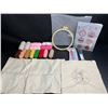 Image 2 : 6PC Punch Needle Coasters Craft Kit/Embroidery Kit for Beginners - Includes All Tools Needed! New