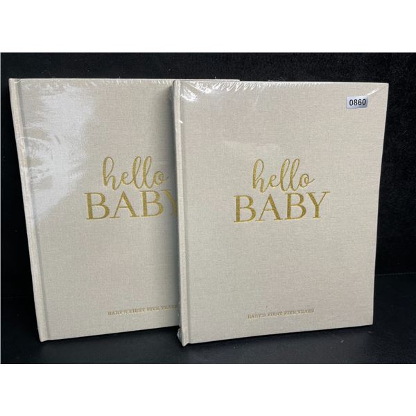 Lot of 2 Lanpn Hello Baby Memory Books - First 5 Years Hardcover Memory Books/Keepsake Books - New